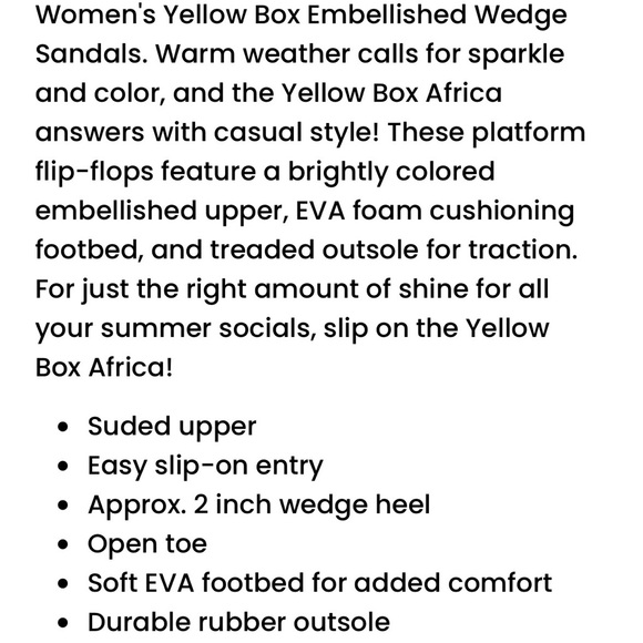 Yellow Box Black Studded Women's Wedge Sandals - Picture 6 of 6